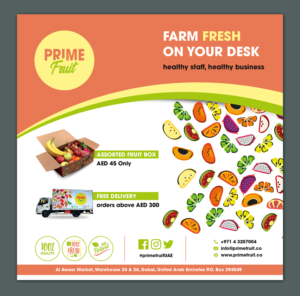 Flyer Design by BLUE WINGS for Prime International Fruit LLC | Design: #23310757