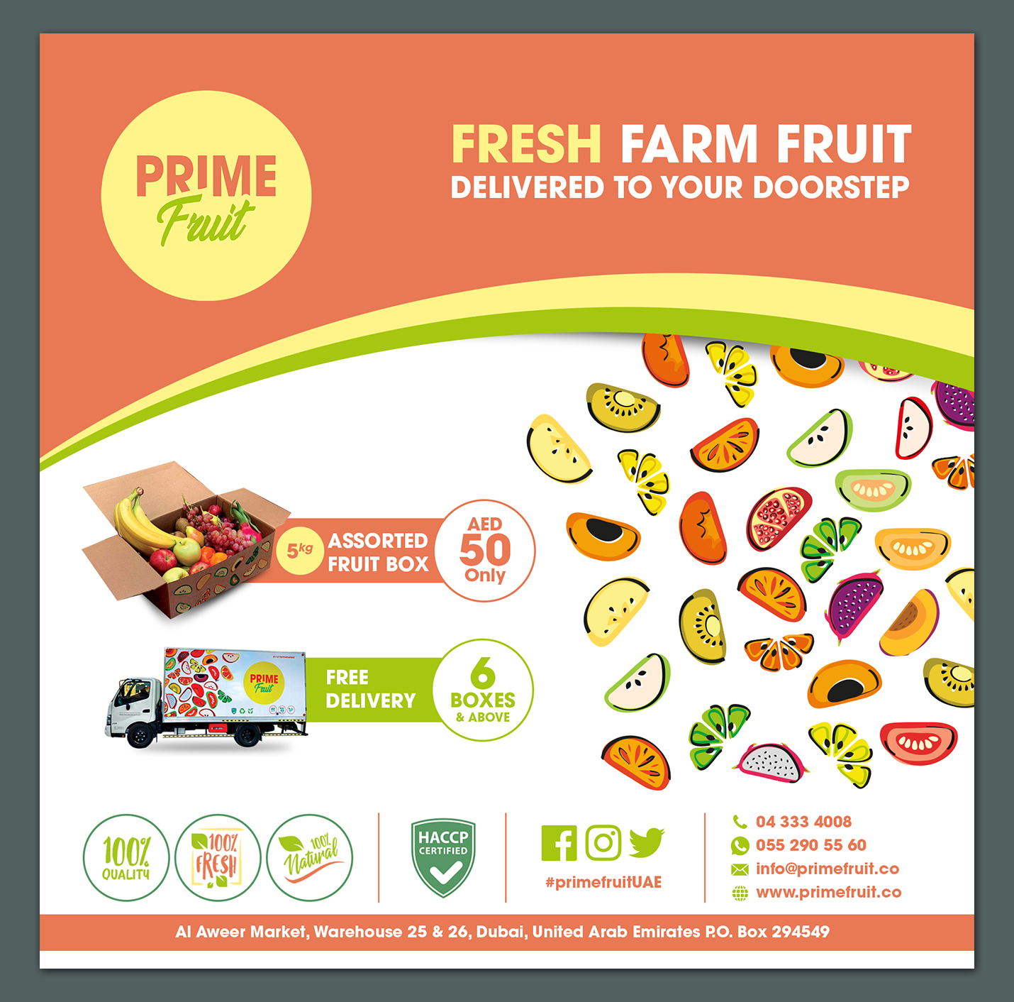 Flyer Design by BLUE WINGS for Prime International Fruit LLC | Design: #23337348