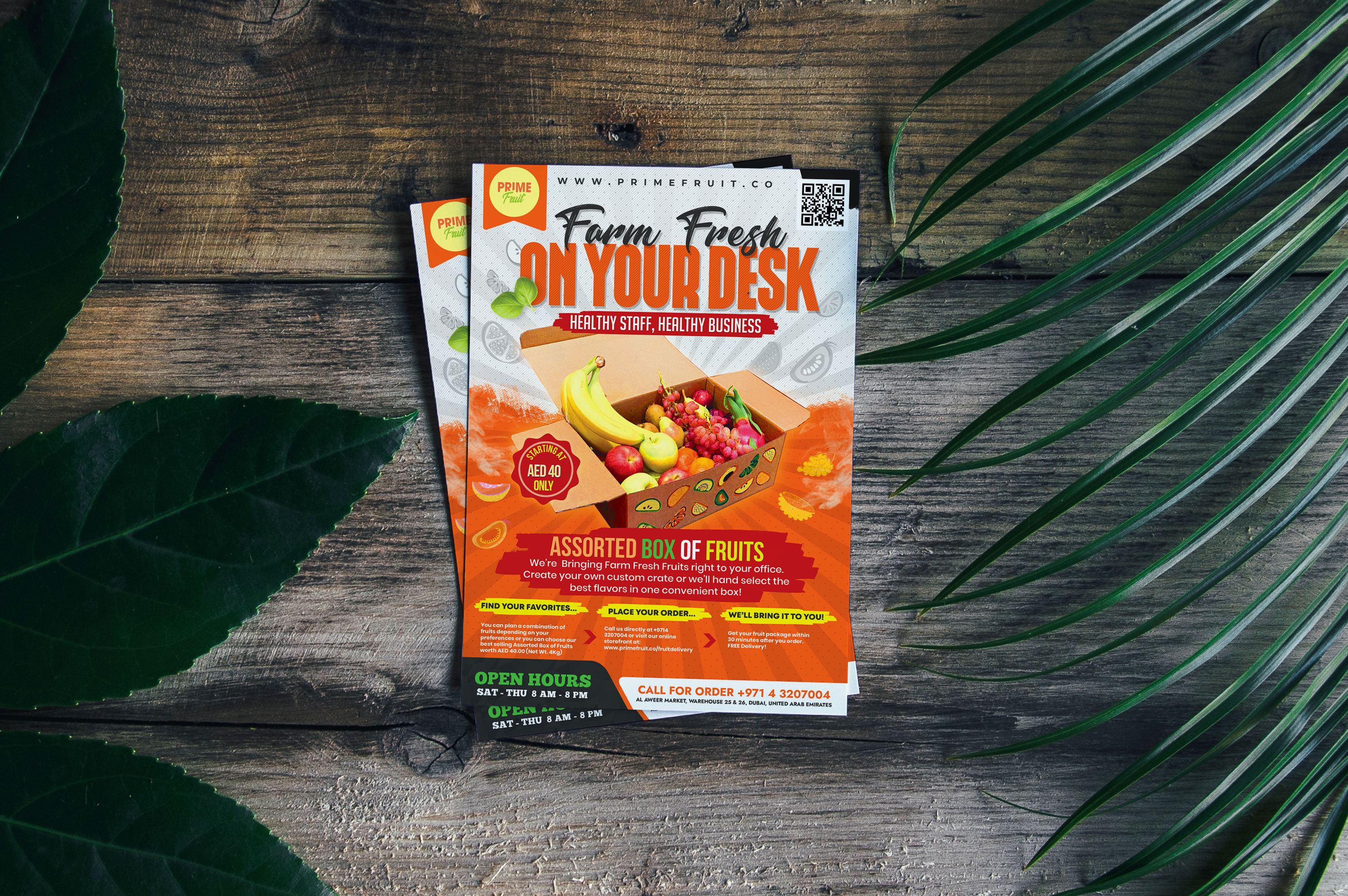Flyer Design by HeshanKavinda for Prime International Fruit LLC | Design #23258071
