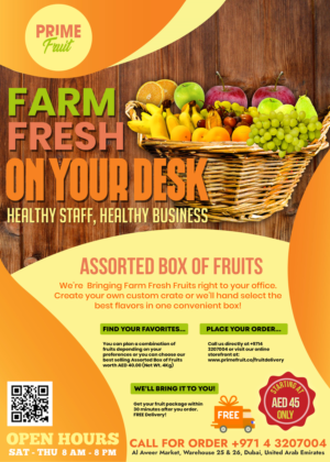 Flyer Design by HeshanKavinda for Prime International Fruit LLC | Design: #23265835