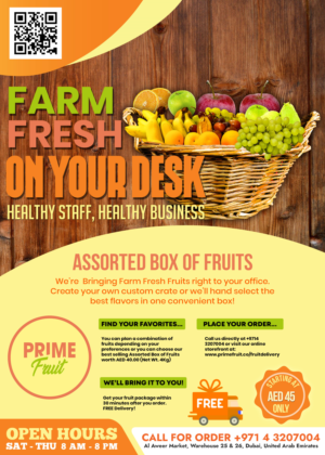 Flyer Design by HeshanKavinda for Prime International Fruit LLC | Design: #23265889