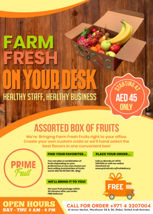 Flyer Design by HeshanKavinda for Prime International Fruit LLC | Design: #23268858
