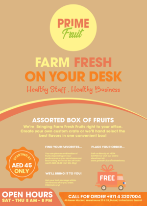 Flyer Design by HeshanKavinda for Prime International Fruit LLC | Design: #23277414