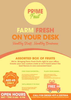 Flyer Design by HeshanKavinda for Prime International Fruit LLC | Design: #23277454