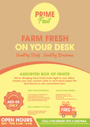 Flyer Design by HeshanKavinda for Prime International Fruit LLC | Design: #23277586