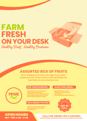 Flyer Design by HeshanKavinda for Prime International Fruit LLC | Design: #23293363