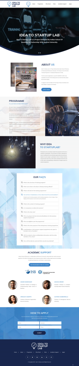 Web Design par pb pour Indian School of Business | Design : #23266361