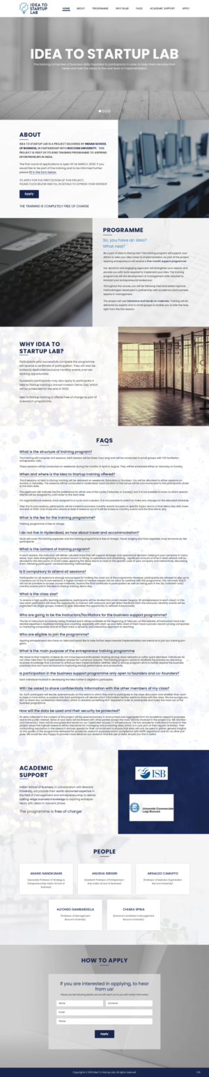 Web Design par pb pour Indian School of Business | Design : #23266363