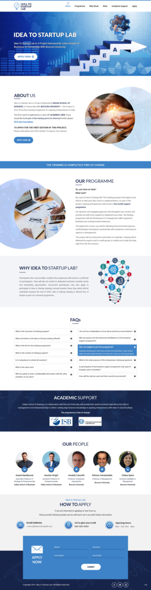 Web Design by pb for Indian School of Business | Design: #23266369
