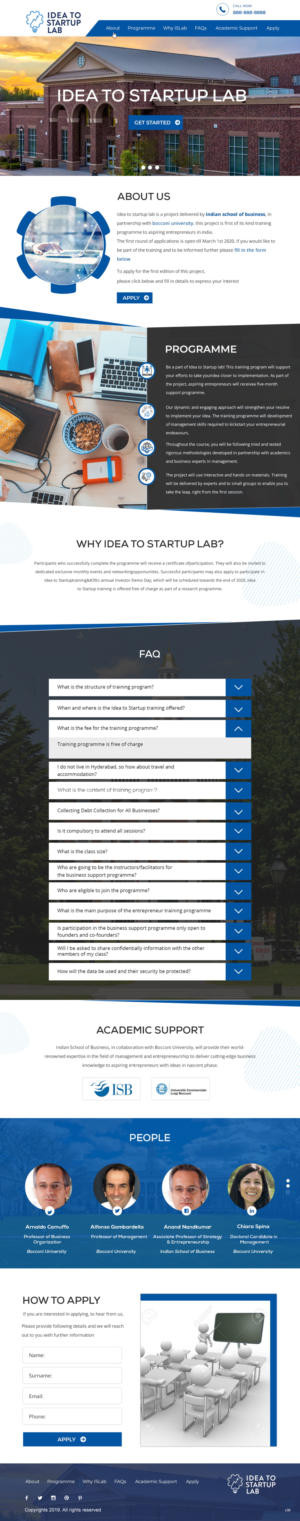 Web Design par pb pour Indian School of Business | Design : #23266370