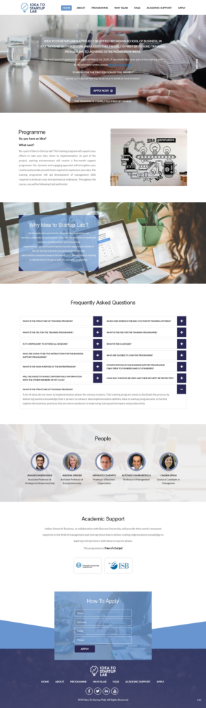 Web Design par pb pour Indian School of Business | Design : #23266382