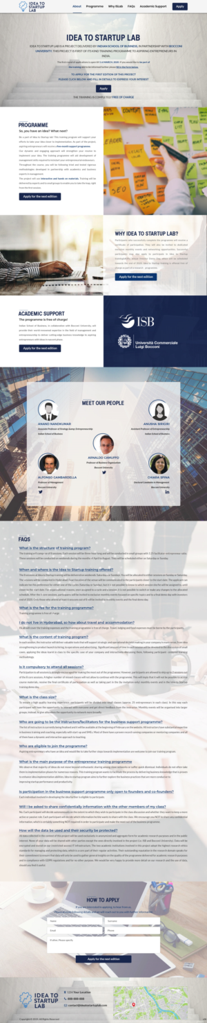 Web Design by pb for Indian School of Business | Design: #23266384