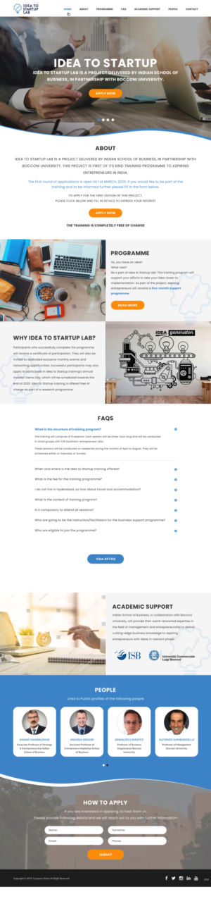 Web Design by pb for Indian School of Business | Design: #23273173