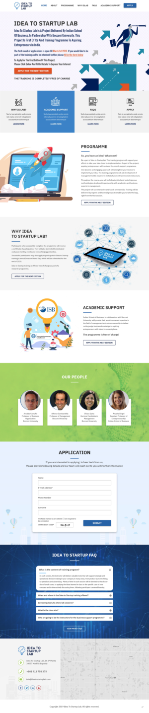 Web Design by pb for Indian School of Business | Design: #23288194