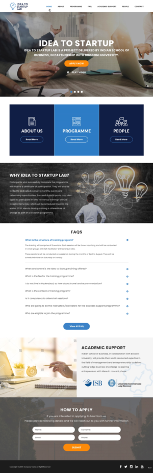 Web Design by pb for Indian School of Business | Design: #23294729