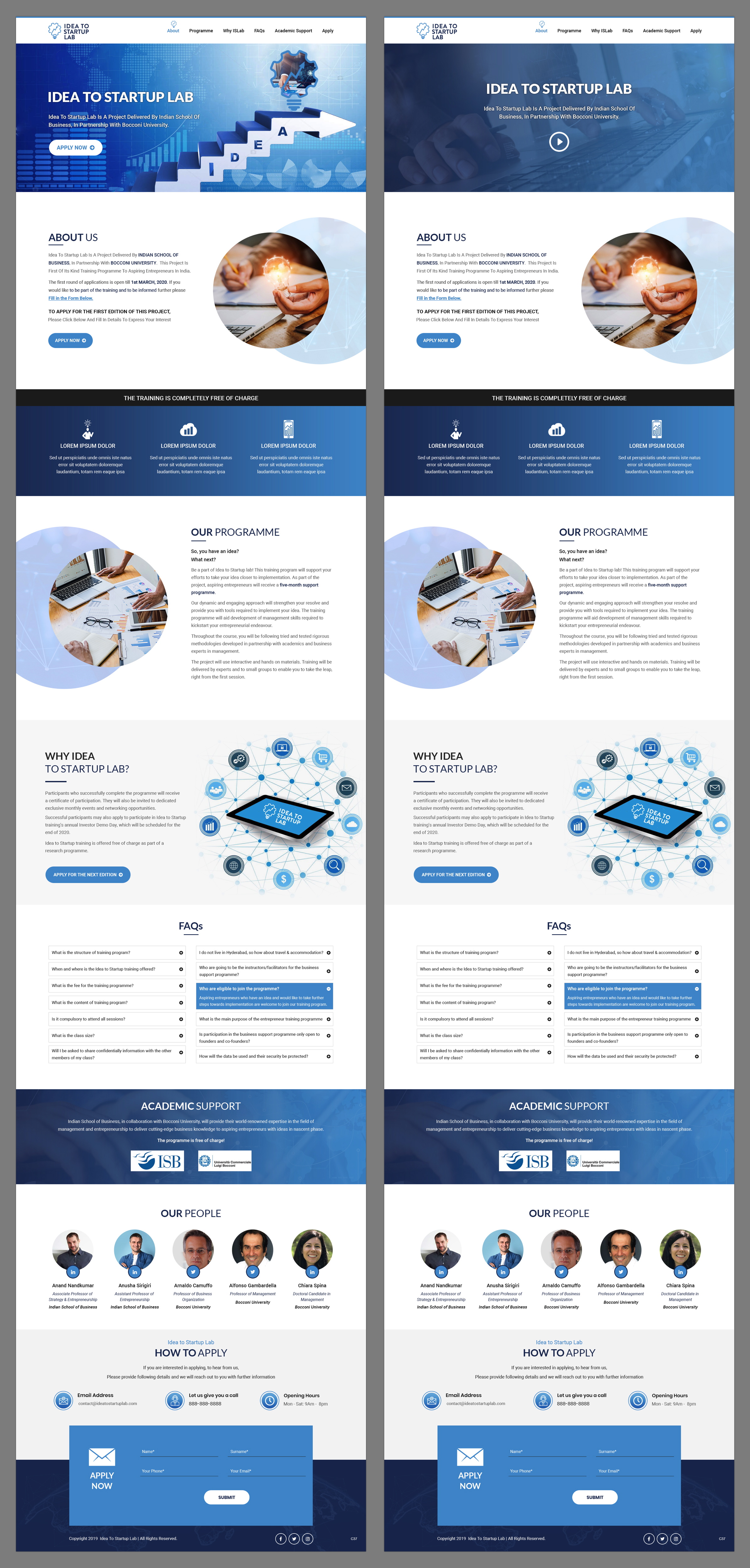 Web Design by pb for Indian School of Business | Design #23294730