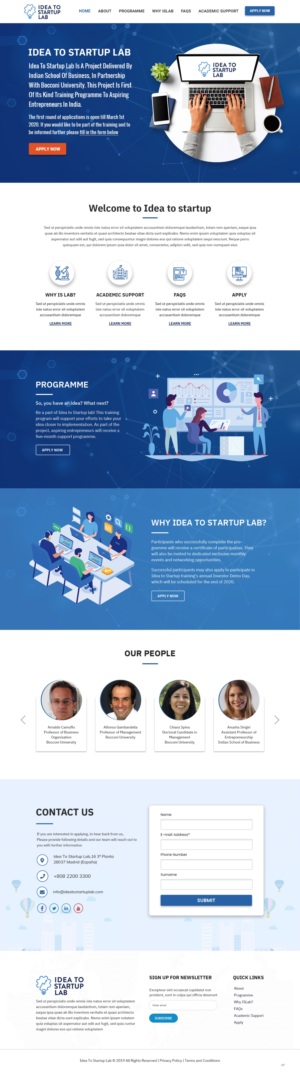 Web Design by pb for Indian School of Business | Design: #23300138