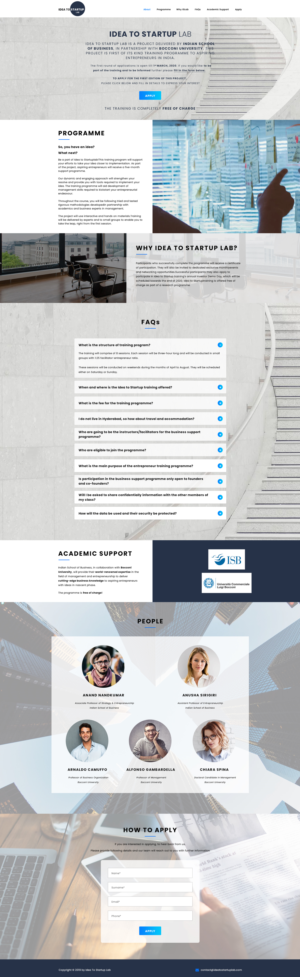 Web Design par Senthil Kumaar V pour Indian School of Business | Design : #23268787