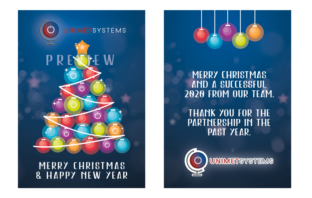 Greeting Card Design by Alaya for Unimet Systems (Pty) Ltd | Design #23263103