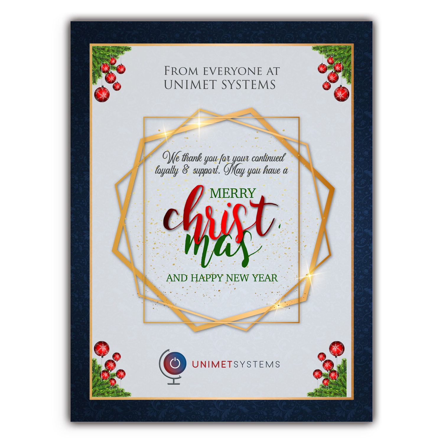 Greeting Card Design by paulkanjosh for Unimet Systems (Pty) Ltd | Design #23273053