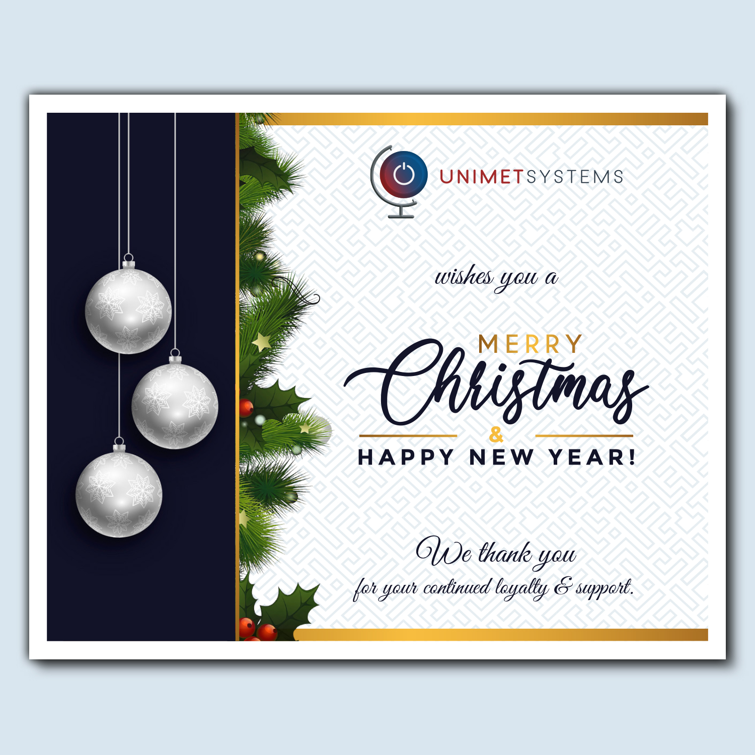 Greeting Card Design by paulkanjosh for Unimet Systems (Pty) Ltd | Design: #23274222