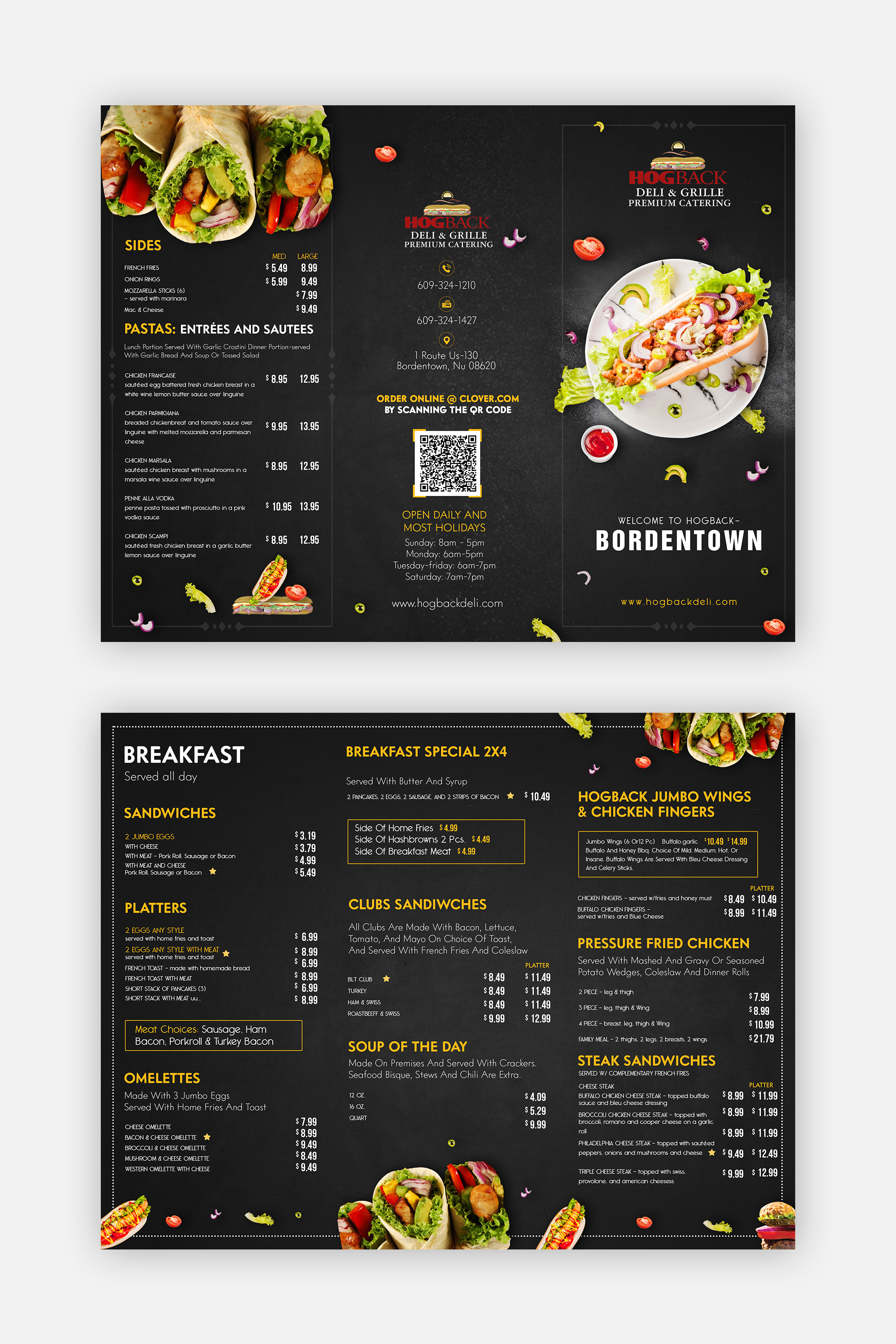 Menü-Design von debdesign für HDG1 LLC  T/A  Hogback Deli | Design #26479902