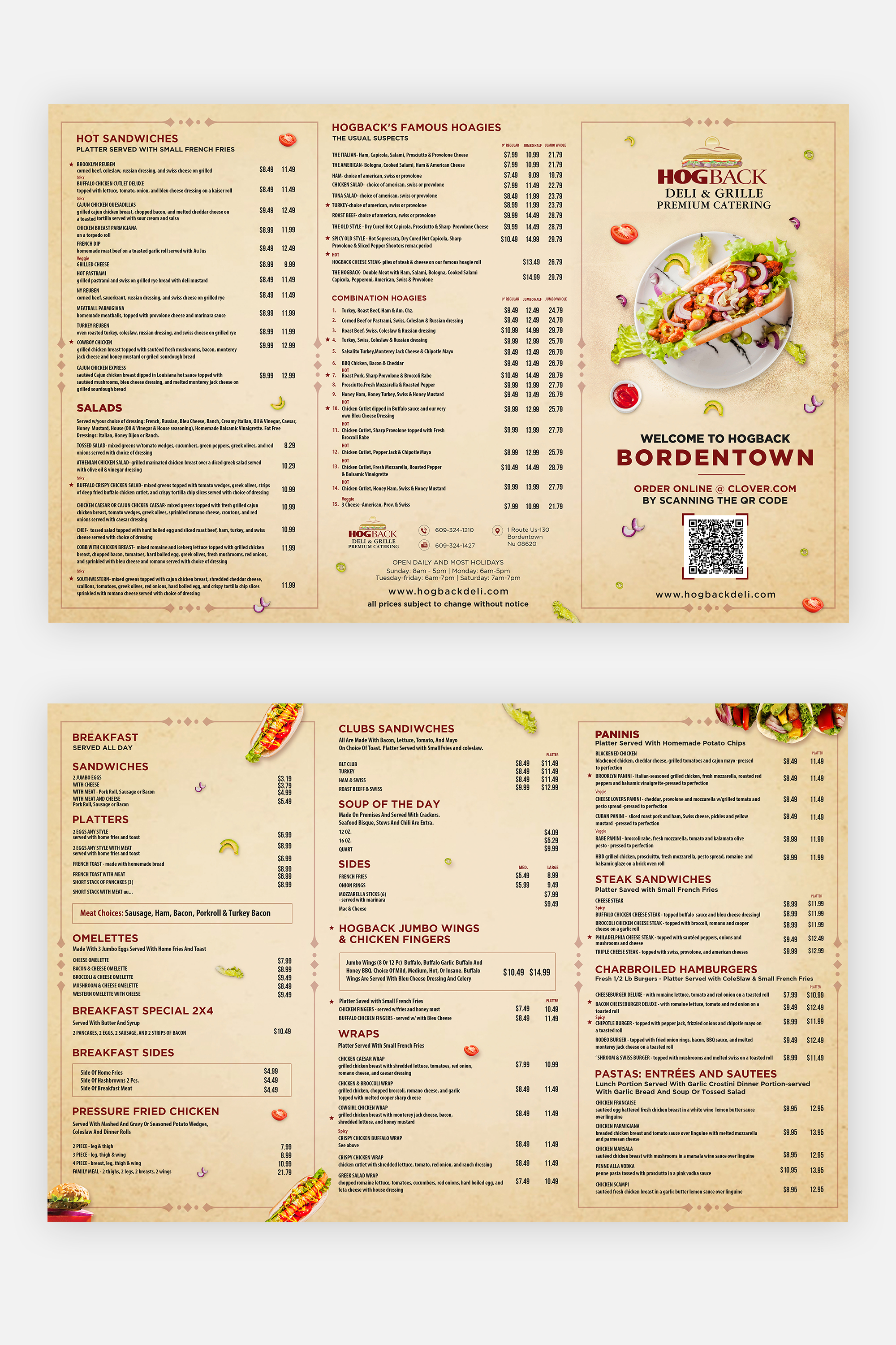Diseño de Menú por debdesign para HDG1 LLC  T/A  Hogback Deli | Diseño #26817268