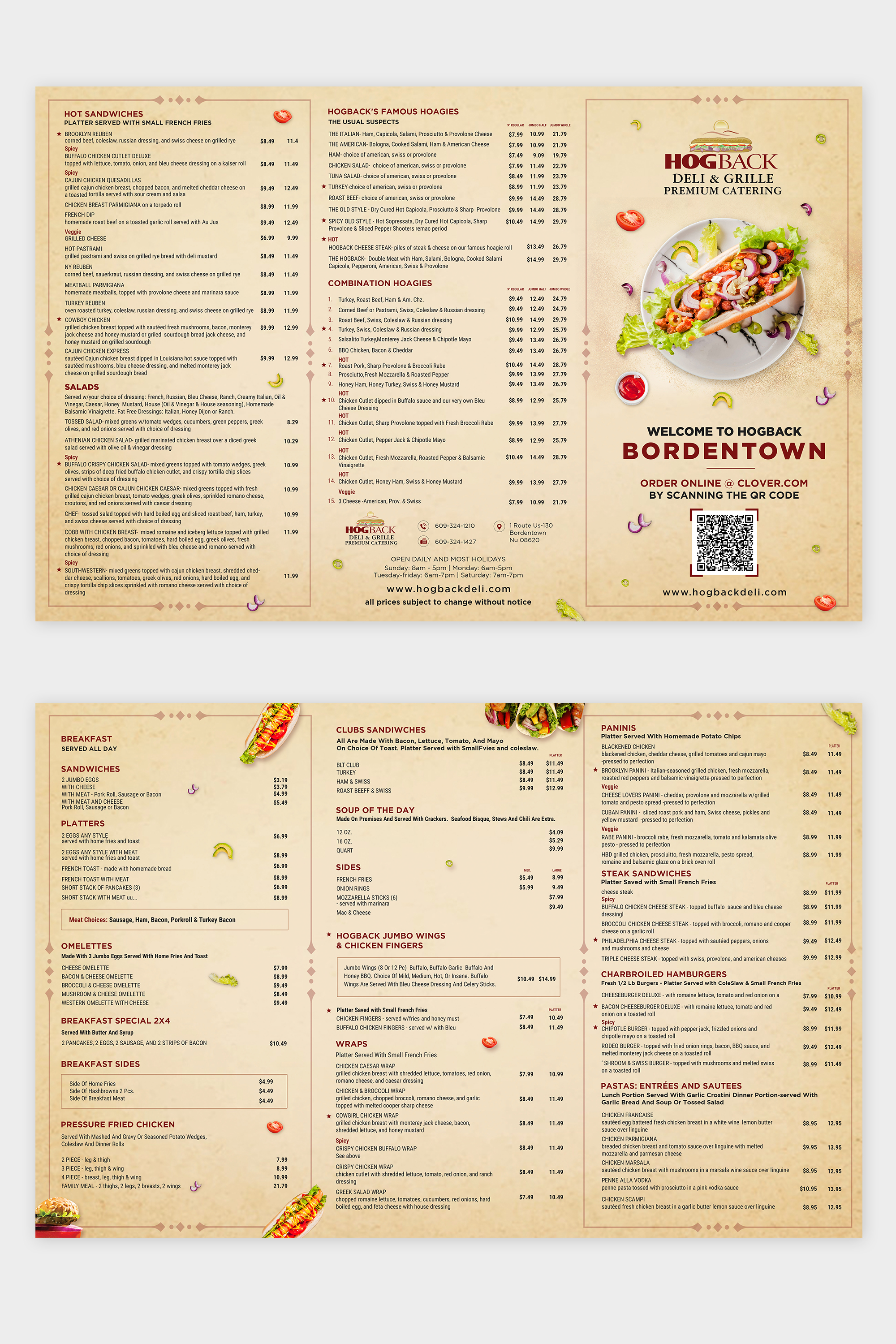 Diseño de Menú por debdesign para HDG1 LLC  T/A  Hogback Deli | Diseño #26854748