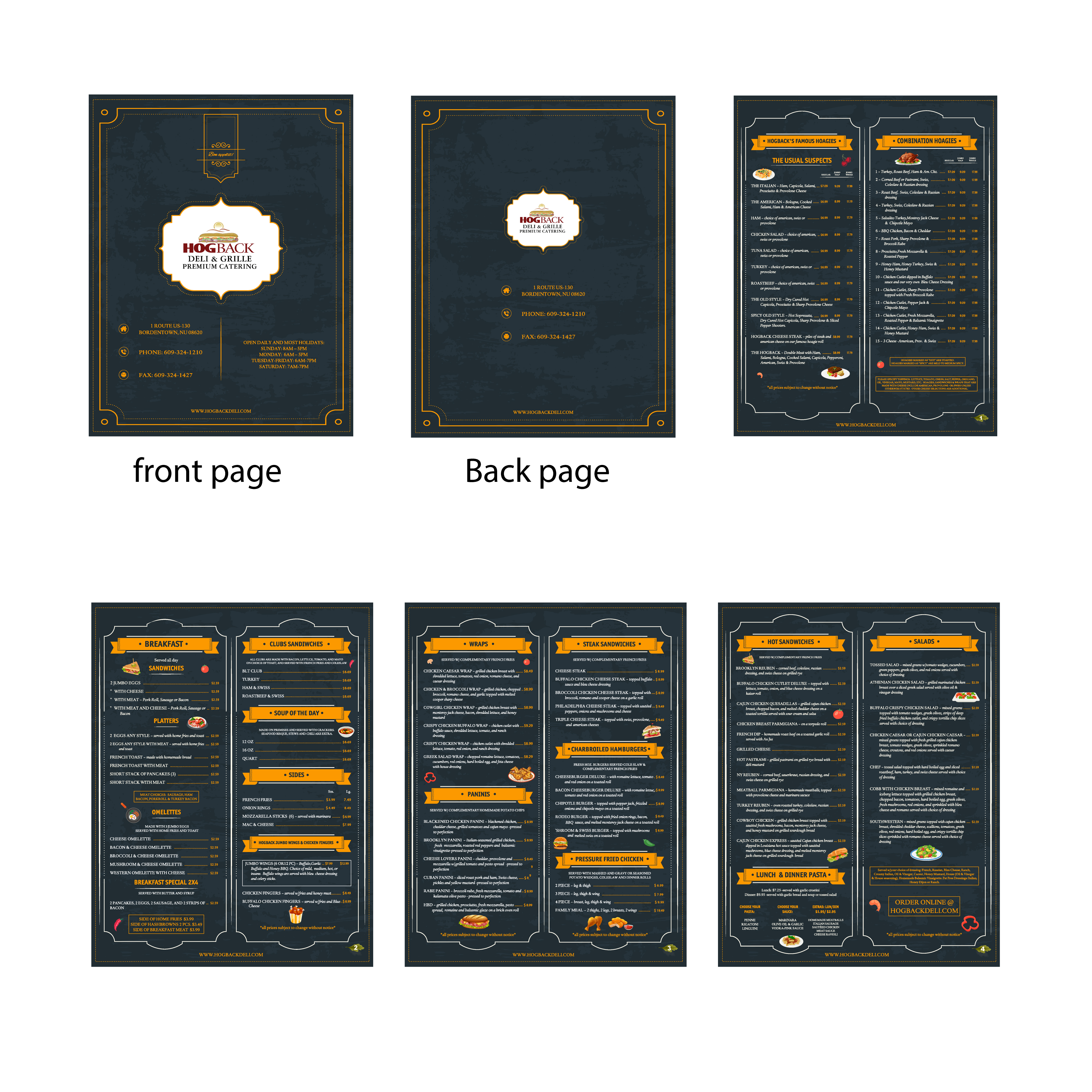 Menu Design by creative logo maker for HDG1 LLC  T/A  Hogback Deli | Design #23278616