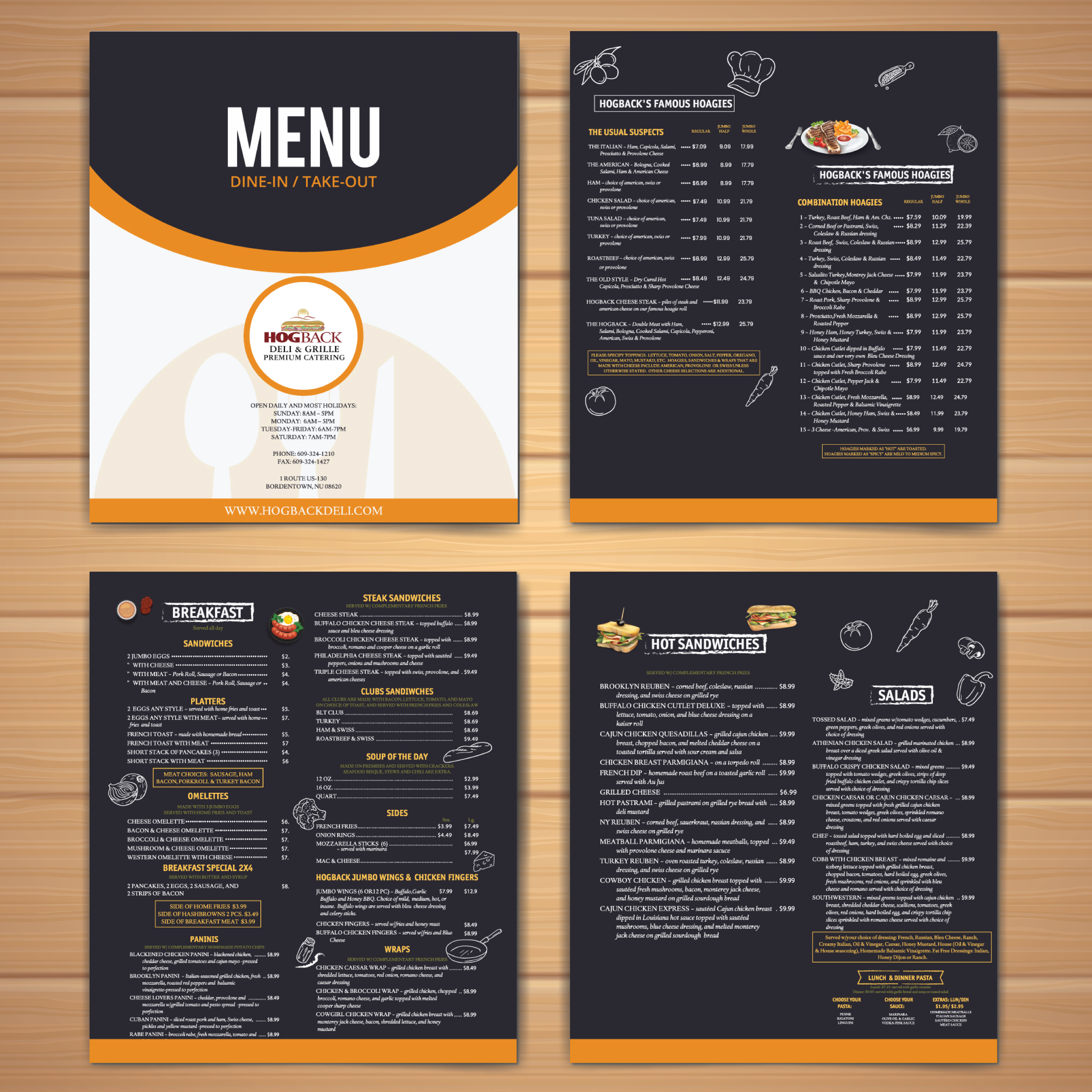 Menu Design by creative logo maker for HDG1 LLC  T/A  Hogback Deli | Design #23286020