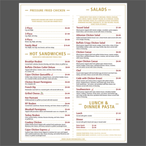 Menu Design by cristian lee for HDG1 LLC  T/A  Hogback Deli | Design: #23278979