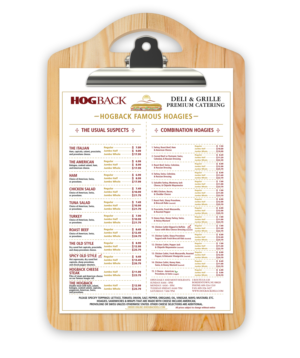 Menu Design by cristian lee for HDG1 LLC  T/A  Hogback Deli | Design: #23279004