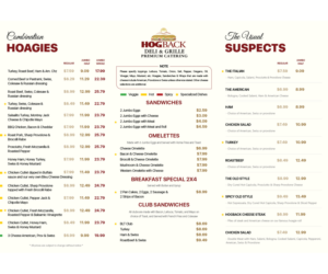 Menu Design by Subramanian C for HDG1 LLC  T/A  Hogback Deli | Design #23515233