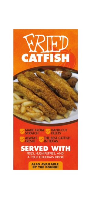 Restaurant needs a vertical banner for fried catfish | Werbe-Design von Benson M.