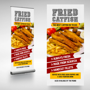 Restaurant needs a vertical banner for fried catfish | Werbe-Design von OwnDesign