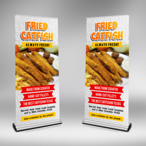 Restaurant needs a vertical banner for fried catfish | Werbe-Design von ecorokerz