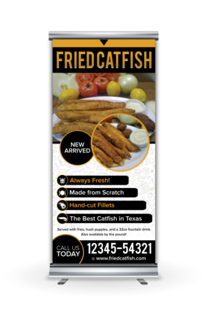 Restaurant needs a vertical banner for fried catfish | Werbe-Design von SAI DESIGNS