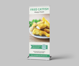 Restaurant needs a vertical banner for fried catfish | Werbe-Design von Mishuy