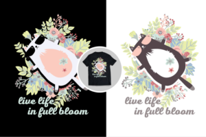 Pets Enjoying the arrival of Spring | Diseño de Camiseta por elenaivanova