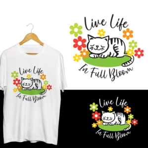 Pets Enjoying the arrival of Spring | T-shirt Design by Samantha Ward Design