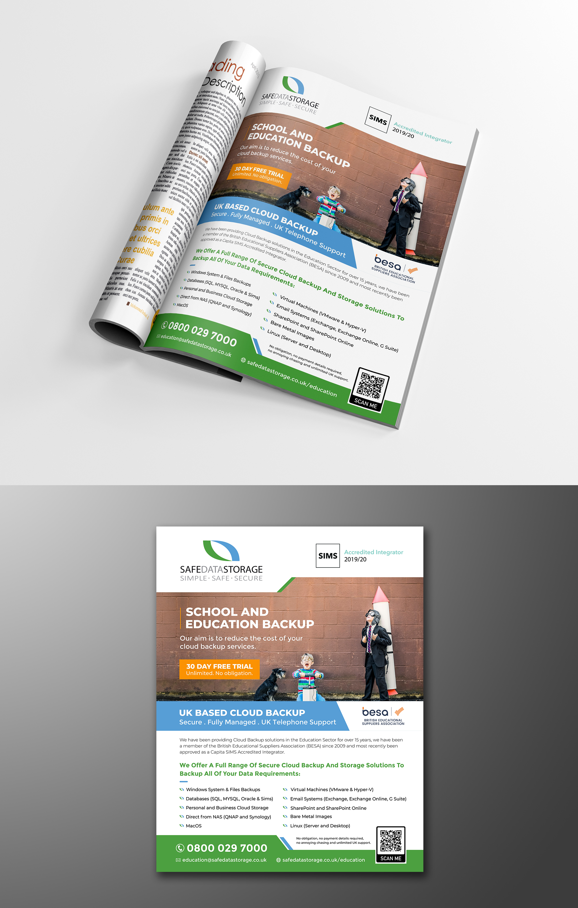 Advertisement Design by ecorokerz for Safe Data Storage Ltd | Design #23270372