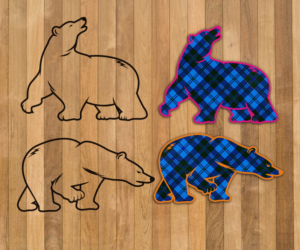 Custom Polar Bear In Plaid | Diseño de Camiseta por Falih A