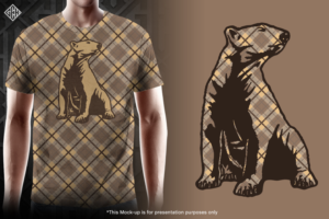 Custom Polar Bear In Plaid | T-Shirt-Design von gekgrfx