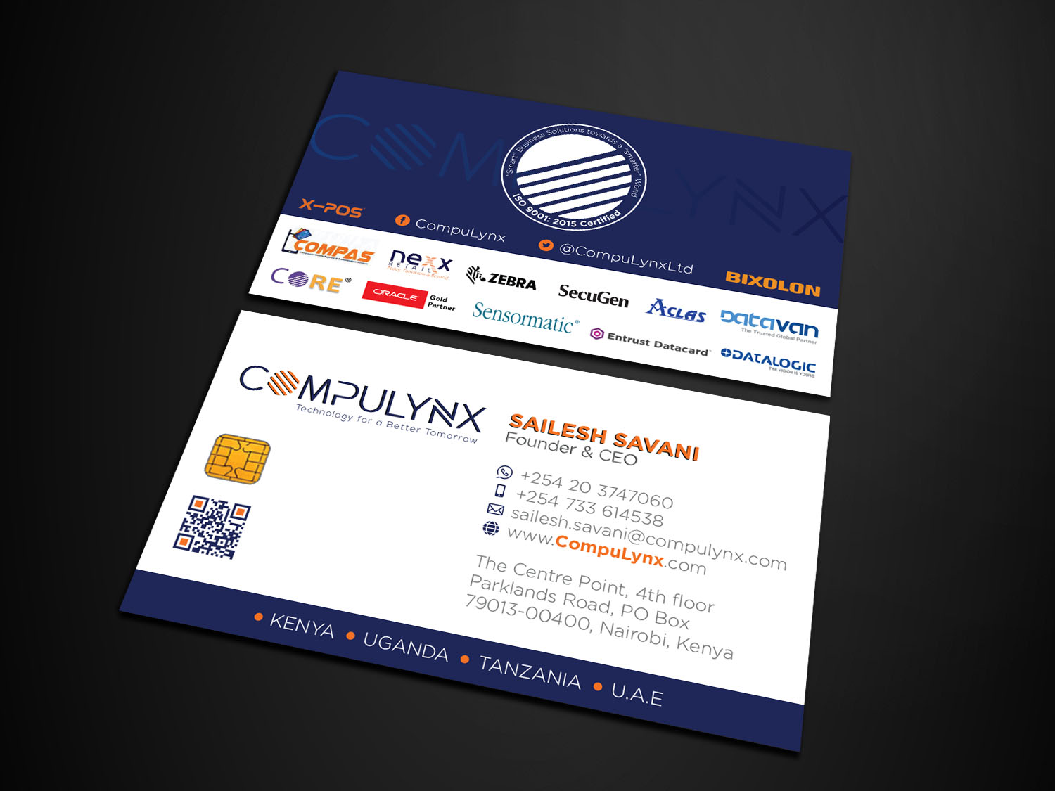 Business Card Design by Verified artistry (Design garden) for COMPULYNX LTD | Design #23276708