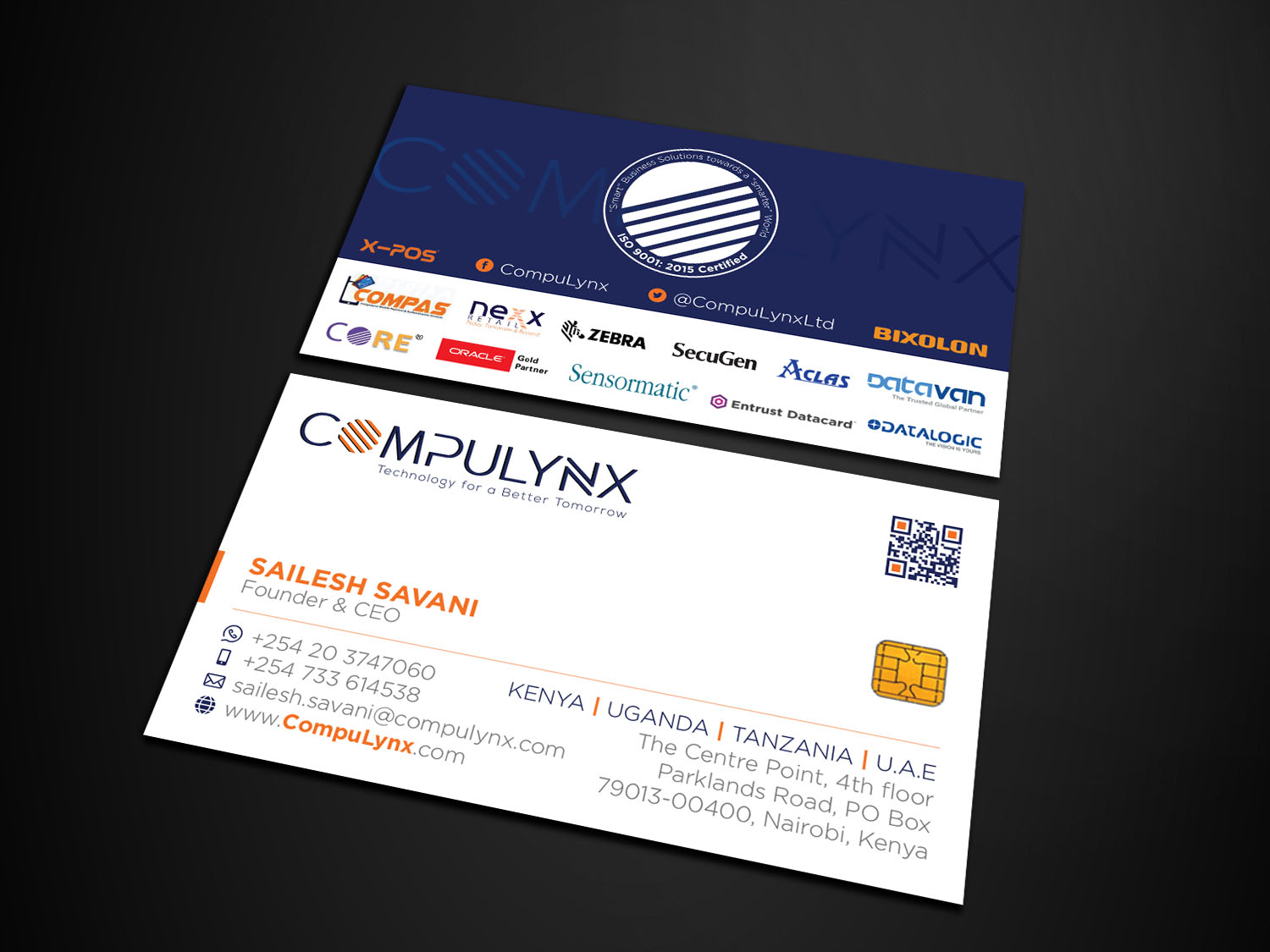 Visitenkarten-Design von Verified artistry für COMPULYNX LTD | Design #23276713