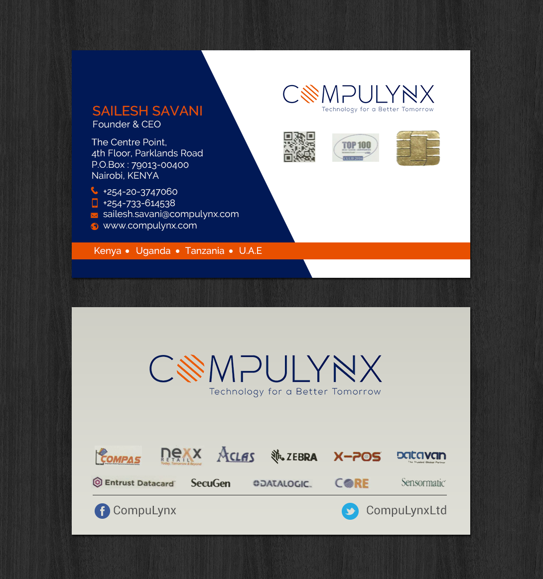 Visitenkarten-Design von chandrayaan.creative für COMPULYNX LTD | Design #23276907