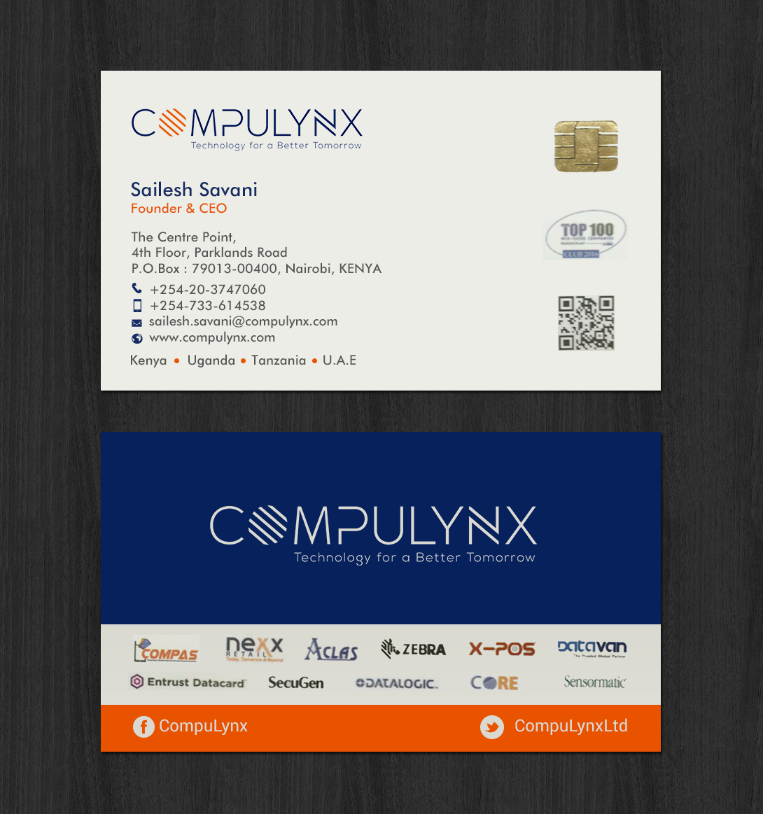 Visitenkarten-Design von chandrayaan.creative für COMPULYNX LTD | Design #23276909