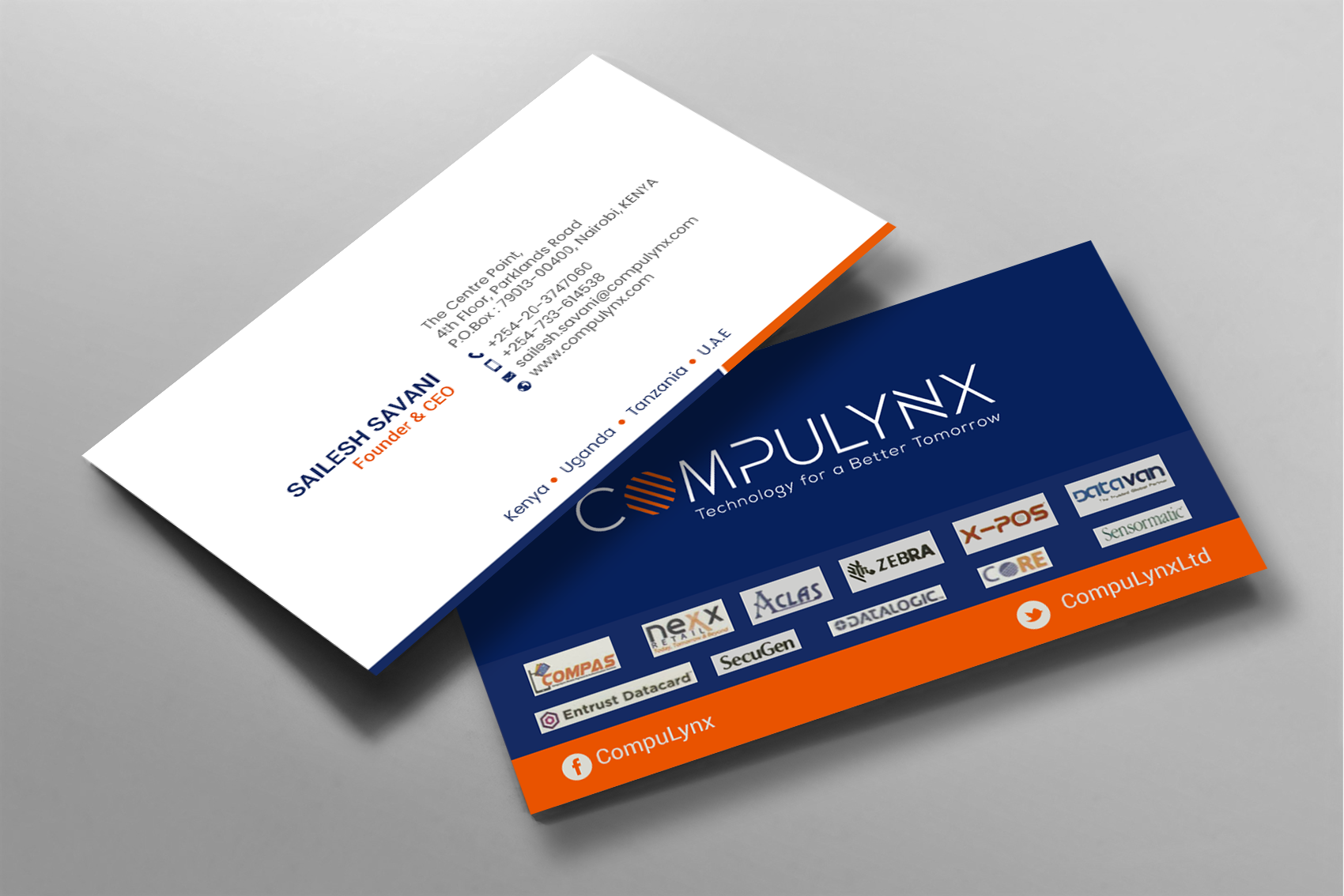 Visitenkarten-Design von chandrayaan.creative für COMPULYNX LTD | Design #23276915