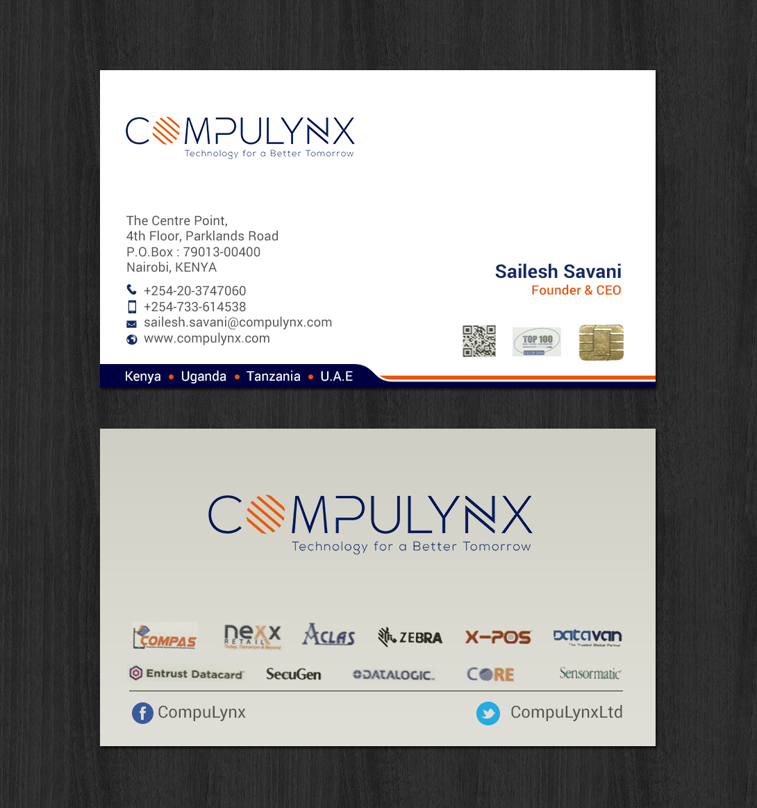 Visitenkarten-Design von chandrayaan.creative für COMPULYNX LTD | Design #23276930