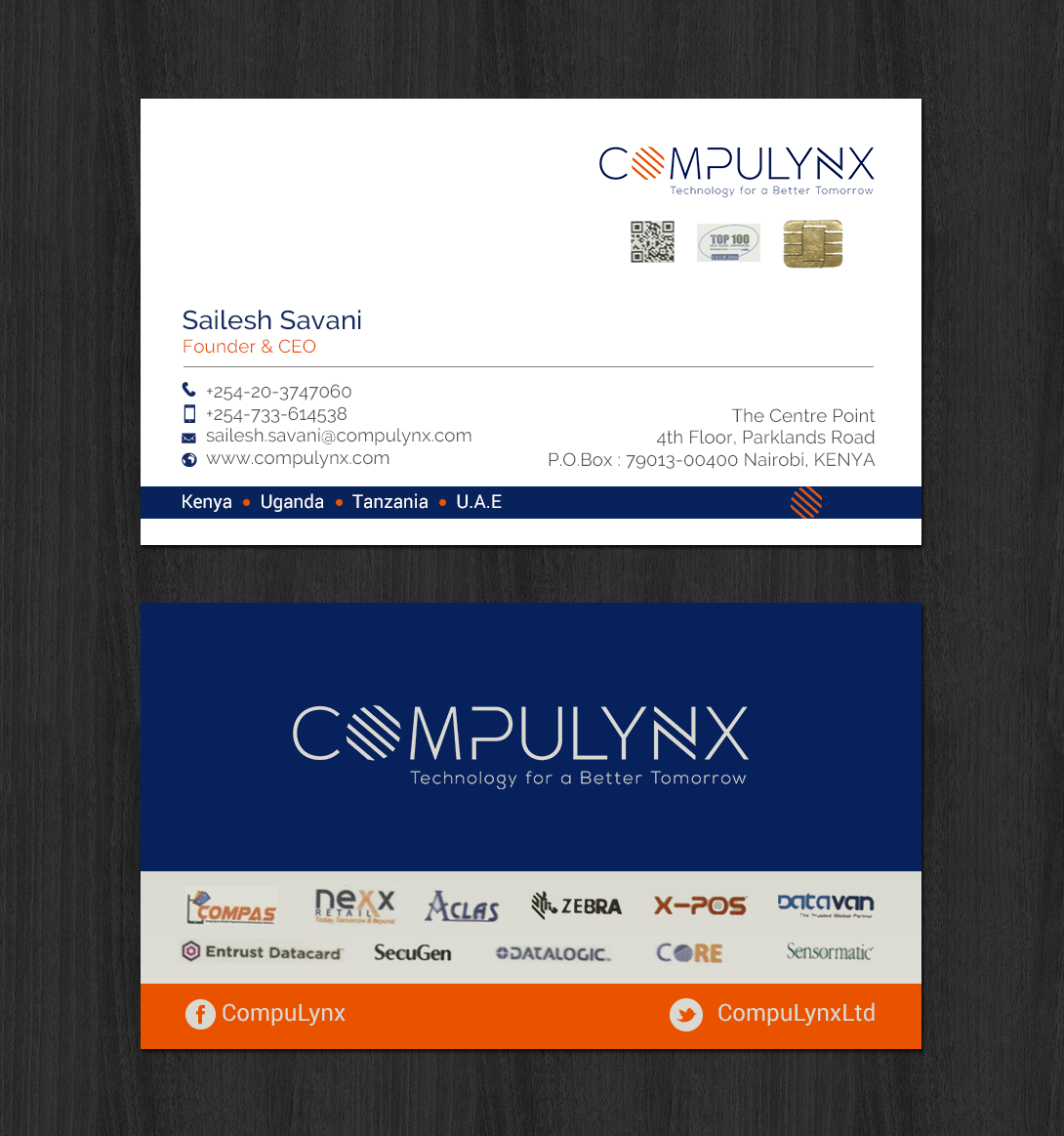 Visitenkarten-Design von chandrayaan.creative für COMPULYNX LTD | Design #23276931